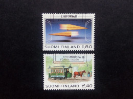 FINNLAND MI-NR. 1051-1052 GESTEMPELT(USED) EUROPA 1988 TRANSPORTMITTEL PFERDE-STRASSENBAHN - 1988