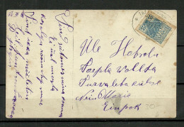 Estland Estonia O 1920 Domestic Post Card Michel 10 As Single Tallinn-Narva Railway Cancel Geburt Birth Of A Child - Nascite