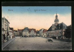 AK Borna, Markt Mit Rathaus  - Borna