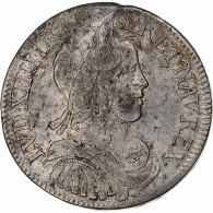 France, Louis XIV, 1/2 Écu à La Mèche Longue, 1652, Paris, Argent, TB+ - 1643-1715 Louis XIV Le Grand