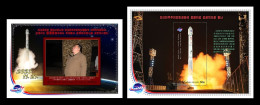 North Korea 2023 Mih. 7034/35 (Bl.1114/15) Space. Successful Launch Of Reconnaissance Satellite. Kim Jong Un MNH ** - Korea (Nord-)