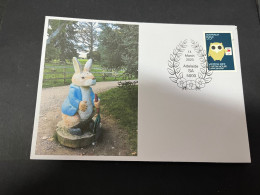 7-4-2024 (1 Z 17) Peter Rabbit By Author Beatrix Potter (owl Stamp) - Comicfiguren