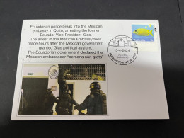 7-4-2024 (1 Z 17) Police Break Into The Mexican Embassy In Ecuador - Ecuador Mexican Ambassador "persona Non Grata" - Equateur