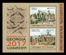 Georgia 2017 Mih. 690/91 (Bl.71) Europa. Castles. Ancient Fortress Narikala And Rabati Castle MNH ** - Georgia