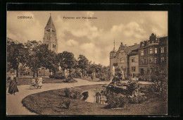 AK Dessau, Funkplatz Und Petruskirche  - Dessau