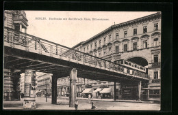AK Berlin-Schöneberg, U-Bahn Mit Durchbroch. Haus, Bülowstrasse  - Métro