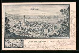 AK Hofheim I. Taunus, Gesamtansicht Im Jahre 1643  - Taunus