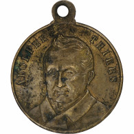 France, Médaille, Adolphe Thiers, Président De La République, 1877, Cuivre - Other & Unclassified