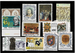 VATICANO ,11 Pezzi Usati Di Vari Pontificati ,qualita Ottima - Used Stamps