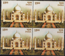 INDIA 2004 "TAJ MAHAL ~ UNESCO WORLD HERITAGE SITE" Block Of 4 MNH As Per Scan - Nuovi