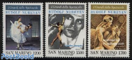 San Marino 1989 R. Nurejew 3v, Mint NH, Performance Art - Dance & Ballet - Neufs
