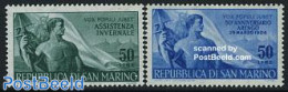 San Marino 1956 Winter Aid 2v, Mint NH - Unused Stamps