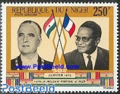 Niger 1972 Pompidou Visit 1v, Mint NH, History - Politicians - Niger (1960-...)