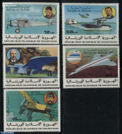 Mauritania 1977 Aviation History 5v, Mint NH, Transport - Aircraft & Aviation - Aerei