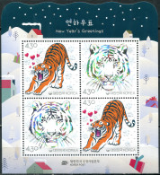 South Korea 2021. Year Of The Tiger (MNH OG) Souvenir Sheet - Corée Du Sud