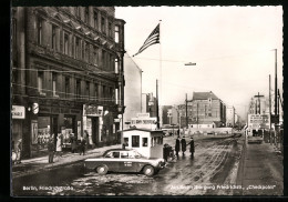 AK Berlin, Friedrichstrasse, Ausländerübergang Checkpoint  - Douane