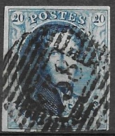 OBP11 Met 4 Randen En Met Balkstempel P158 Ecaussinnes (zie Scans) - 1858-1862 Medaillen (9/12)