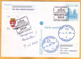 2024 2023 Moldova Special Postmark „Philatelic Exhibition „MOLDFILEX 2023” Closing Of The Exhibition - Moldova