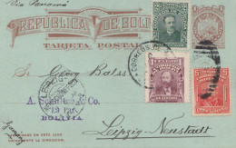 Bolivia/Bolivien: 1905 La Paz Post Card To Germany - Bolivia