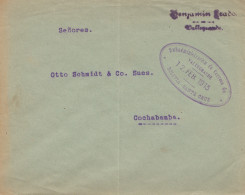 Bolivia/Bolivien: 1913 Cover Santa Cruz To Cochabamba - Bolivia