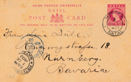 Natal: 1902: Post Card Drakensberg To Nürnberg/Germany - Other & Unclassified