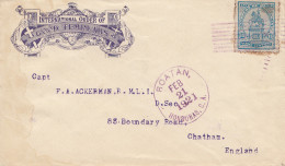 Honduras: 1921: Letter Roatan To Chatham In England - Honduras