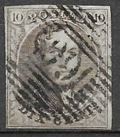 OBP10 Met 4 Randen En Met Balkstempel P160 Roux (zie Scans) - 1858-1862 Médaillons (9/12)