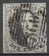 OBP10 Met 4 Randen En Met Balkstempel P160 Roux (zie Scans) - 1858-1862 Medaillen (9/12)