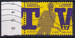 TORHOUT WERCHTER TV EUROPA  G. NYS 1998 BORD DE FEUILLE - Dated Corners