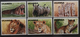 Uganda 1996 Wildtiere Mi 1651/58** Im Angebot Nur Die 6v Säuger - Uganda (1962-...)