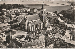 95) GONESSE - EN AVION AU DESSUS DE ...  L’ÉGLISE ET L’HÔPITAL  - (2 SCANS) - Gonesse