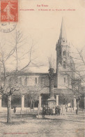 81) PUYLAURENS (TARN) L'EGLISE ET LA PLACE DE L'EGLISE - (ANIMEE - ECOLIERS)   - Puylaurens