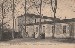 O4-33) LANGON (GIRONDE) VILLA PAX - PENSIONNAT - DOMAINE DE CABANIEU - COUR D' ETE - (ANIMEE - 2 SCANS) - Langon