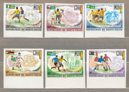 HAUTE VOLTA Imperforated 1974 Sport Football Soccer World Cup Mi 524-529, Sc 335-337 MNH (**) #33929 - Alto Volta (1958-1984)