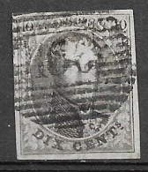 OBP10 Met 4 Randen En Met Balkstempel P166 Brugelette (zie Scans) - 1858-1862 Medaillen (9/12)
