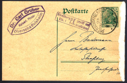 ENTIER POSTAL OBERSCHÄFOLSHEIM - 1915 - CENSURE STRASBOURG POUR STRASBOURG - Andere & Zonder Classificatie