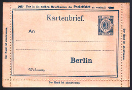 PRIVATPOST, PACKETFAHRKARTE BERLIN, Nr K13 - 1880 - PACKETFAHRKARTE BERLIN - Postkarten - Ungebraucht