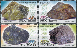 Korea 2008. Minerals (MNH OG) Set Of 4 Stamps - Korea (Nord-)