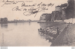 O8-47) TONNEINS - LES QUAIS  - ( ANIMEE - LAVEUSES - 1904 - 2 SCANS ) - Tonneins