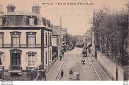  O25-27) VERNEUIL SUR AVRE (EURE)  RUE DE LA GARE ET RUE THIERS  - ( ANIMEE -  2 SCANS ) - Verneuil-sur-Avre