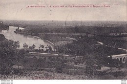 O27-82) AUVILLAR (TARN ET GARONNE) VUE PANORAMIQUE DE LA GARONNE A POUTOY   - ( 2 SCANS ) - Auvillar