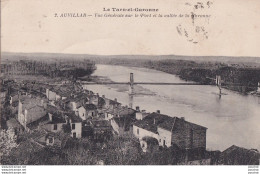 O27-82) AUVILLAR (TARN ET GARONNE)  VUE  GENERALE SUR LE PORT ET LA VALLEE DE LA GARONNE  - ( 2 SCANS ) - Auvillar