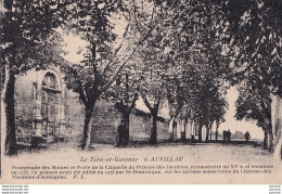 O27-82) AUVILLAR (TARN ET GARONNE)  PROMENADE DES MOINES ET PORTE DE LA CHAPELLE DU PRIEURE DES JACOBINS   - ( 2 SCANS ) - Auvillar