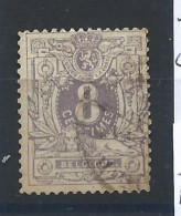 Belgique N°29 Obl (FU) 1869/78 - Chiffre - 1869-1888 León Acostado