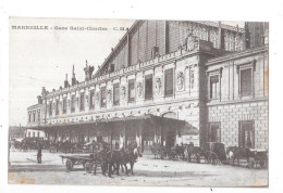 MARSEILLE - 13 -  La Gare SAINT CHARLES - Attelage Au 1er Plan -  TOUL 5 - - Stationsbuurt, Belle De Mai, Plombières