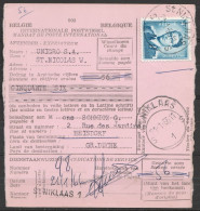 Mandat Poste International Affr.N°926 Càd ST-NIKLAAS /21-1-1966 Pour HEISDORF (Luxembourg) - 1953-1972 Occhiali