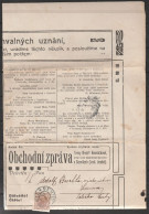 Tchéquie - Journal Obchodni Zprava Affr. 3h Càd SEMILY/1907 - Otros & Sin Clasificación