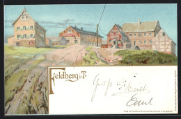 Lithographie Feldberg I. Taunus, Ortspartie  - Taunus