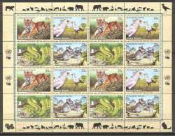 Nations Unies NY 803/806 * * En Feuillet TB Faune Dont Oiseau Rapace Tigre - Unused Stamps