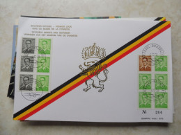 Belgique Belgie  Souvenir  B6 B7 Gestempelt / Oblitéré Bruxelles 1970 Premier Jour Baudouin Boudewijn - Commemorative Documents